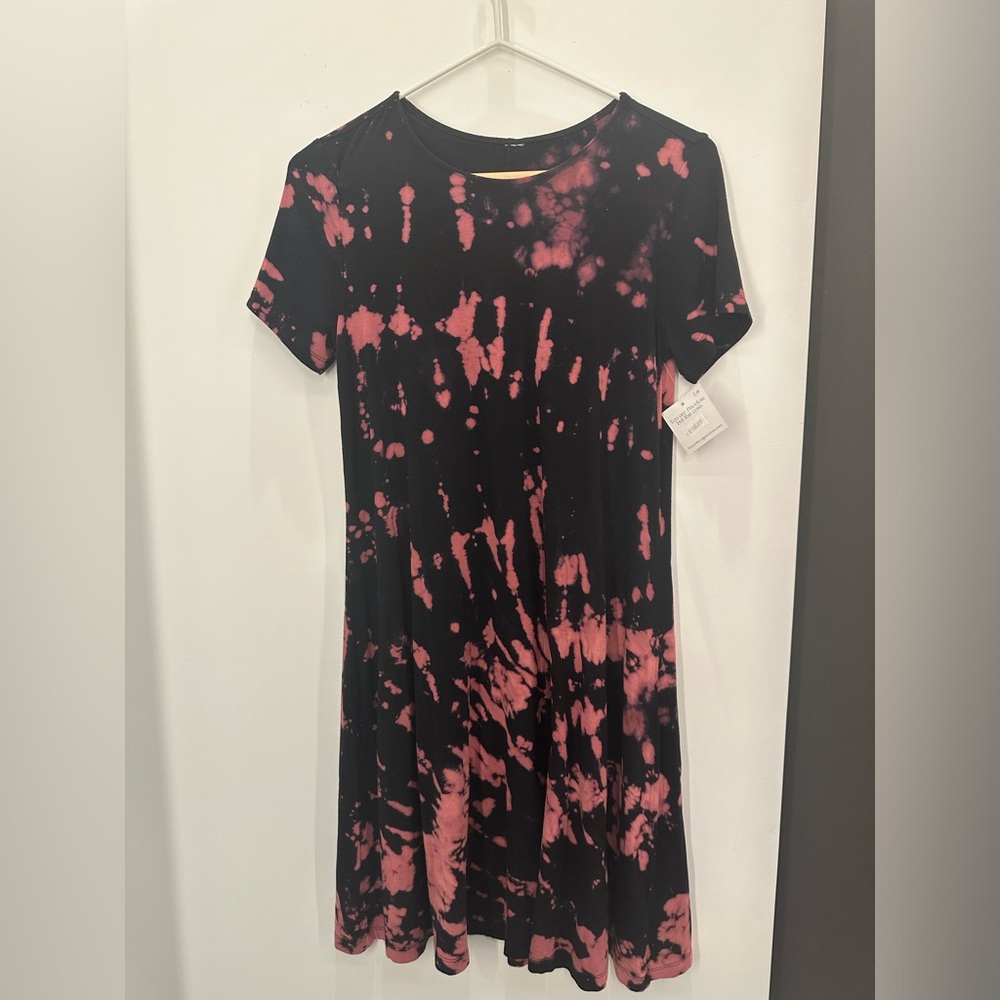 Black and pink tie dye dress. Very soft. Sz S/M